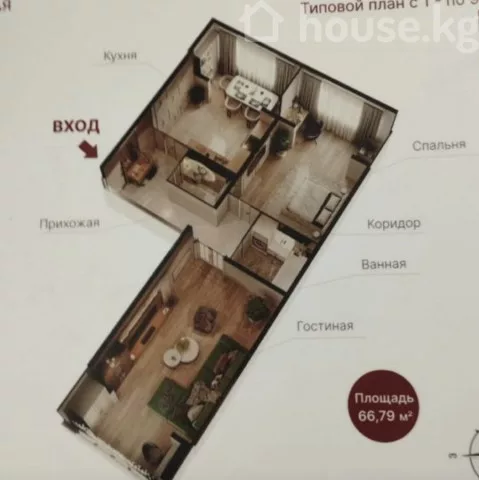 Продажа, 2-комн. квартира: Чуйская область / Бишкек, город Бишкек, АЮ Grand — за 5 868 530 сом